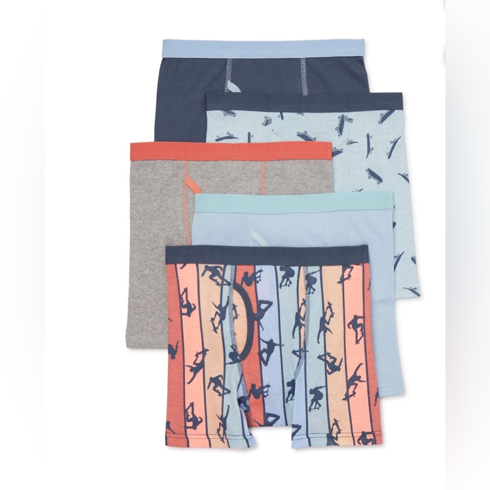 Wonder Nation Boys Cotton Boxer Brief Underwear,5-pack🔥